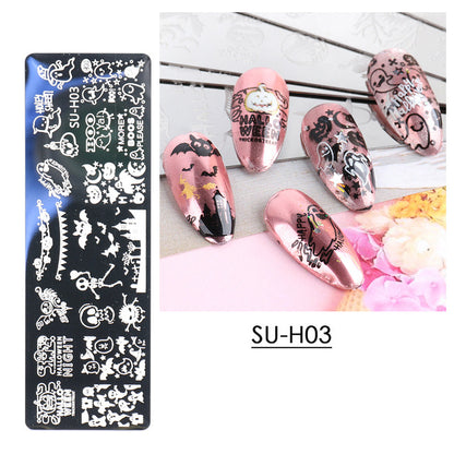 Halloween Series Pumpkin Skull Spider Web Nail Sticker