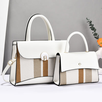 Women Color Blocking 2 In 1 Flap Bag