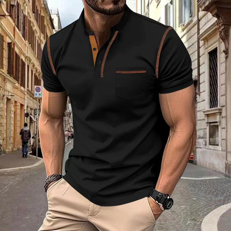 Camiseta informal de manga corta de secado rápido para hombre en poliéster