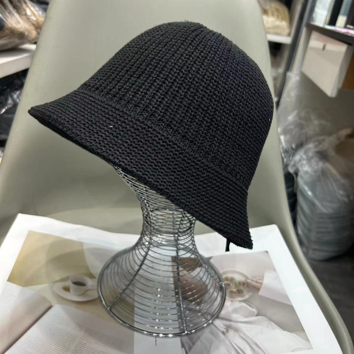 Sombreros de pescador tejidos de paja de moda de verano para mujer