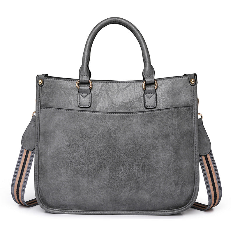 Sac fourre-tout décontracté en PU de grande capacité pour femme, couleur unie