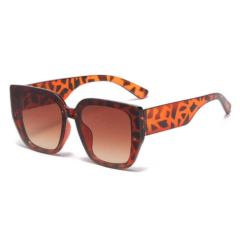 Gafas de sol grandes con montura poligonal retro para mujer: gafas de sol de gran tamaño a la moda