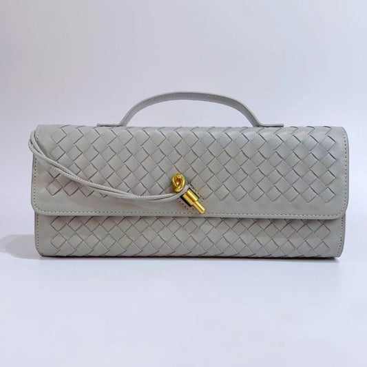 Women Fashion Casual Solid Color Woven Handbag