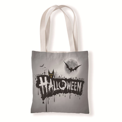 Bolsa de lona con estampado de calabaza de Halloween para uso diario