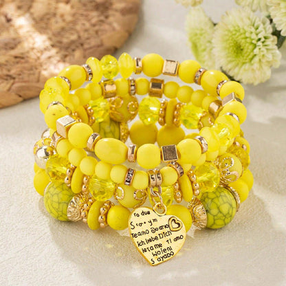 Bohemian Style Multi-Layer Wooden Beaded Bracelet