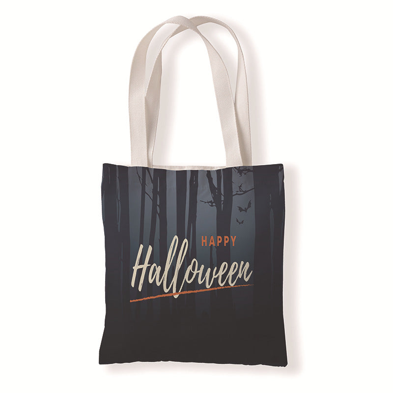 Bolsa de lona con estampado de calabaza de Halloween para uso diario