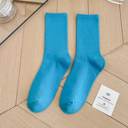 Calcetines sencillos de color sólido multicolor