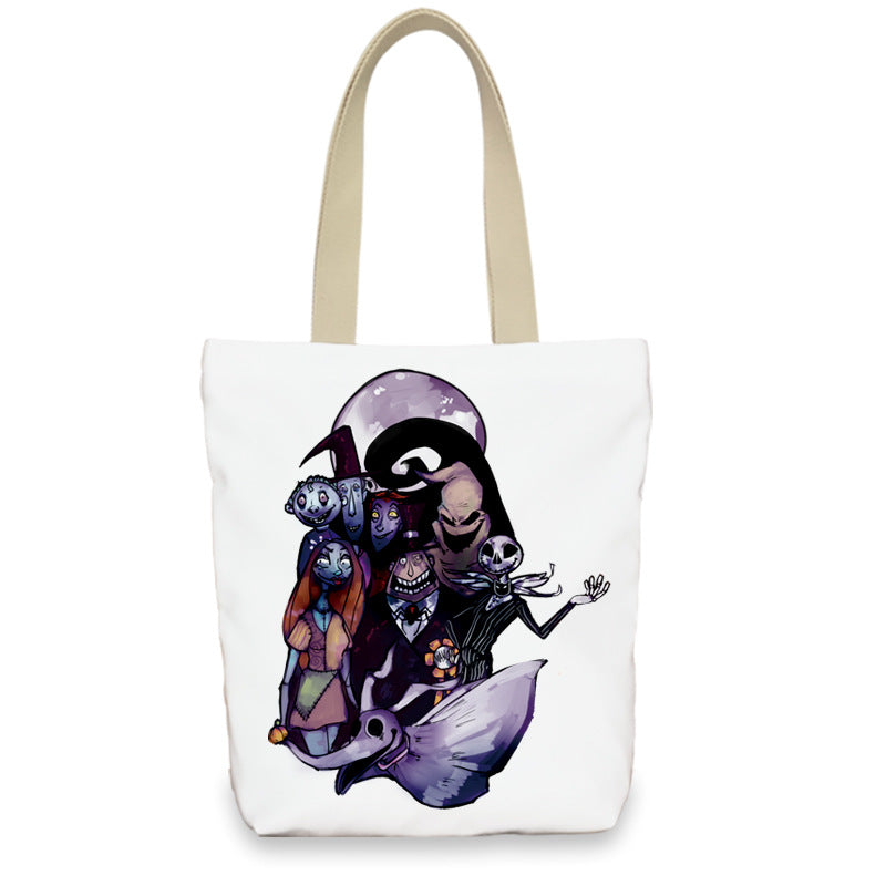 Bolso de lona con diseño de calabaza de Halloween para mujer