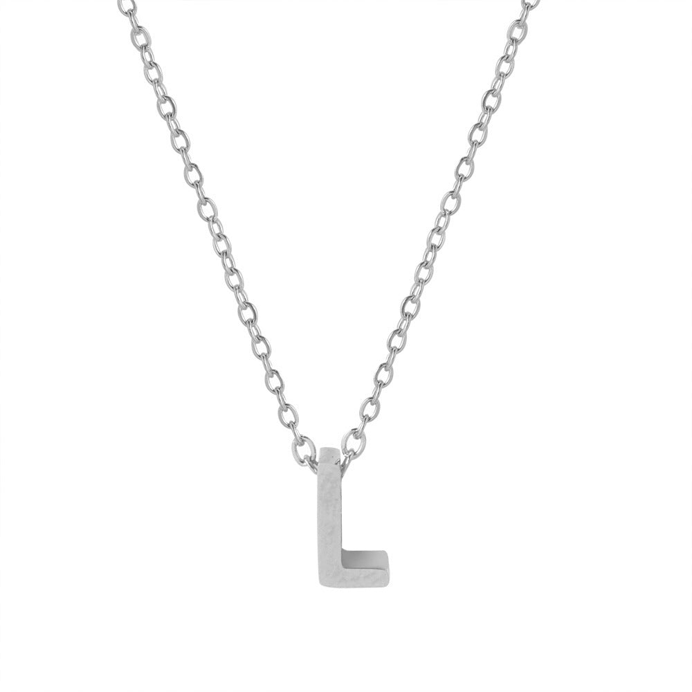 Collar con colgante de alfabeto simple a la moda para mujer