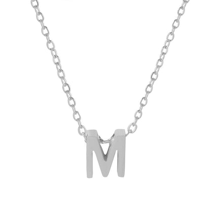 Collar con colgante de alfabeto simple a la moda para mujer