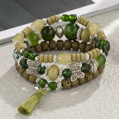 Bohemian Style Multi-Layer Wooden Beaded Bracelet