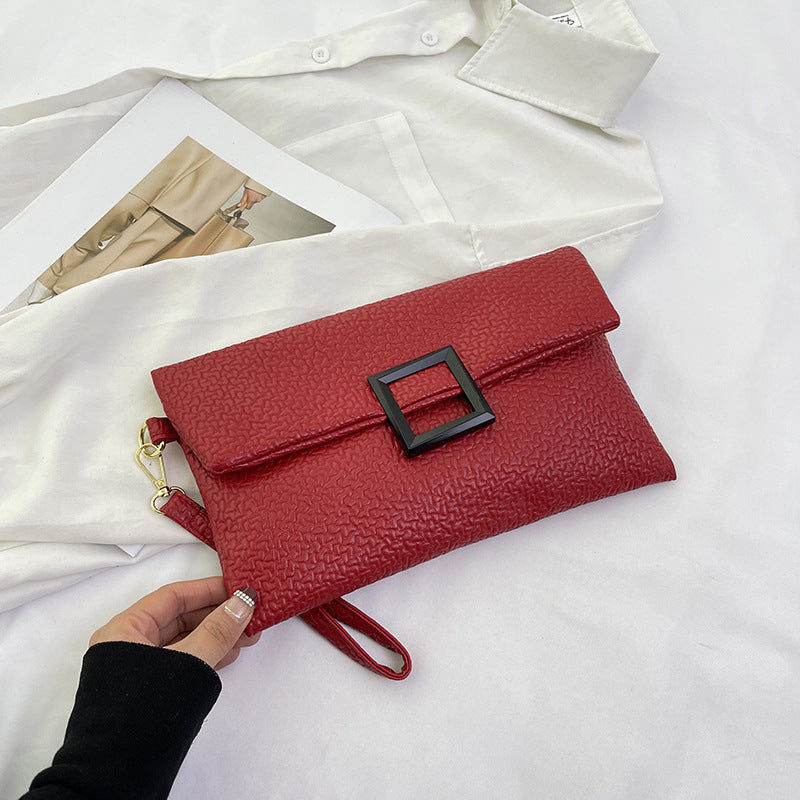 Simple Casual Solid Color Flap Clutch Bag
