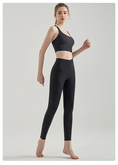 Conjunto de camiseta sin mangas informal de color contrastante a la moda para mujer