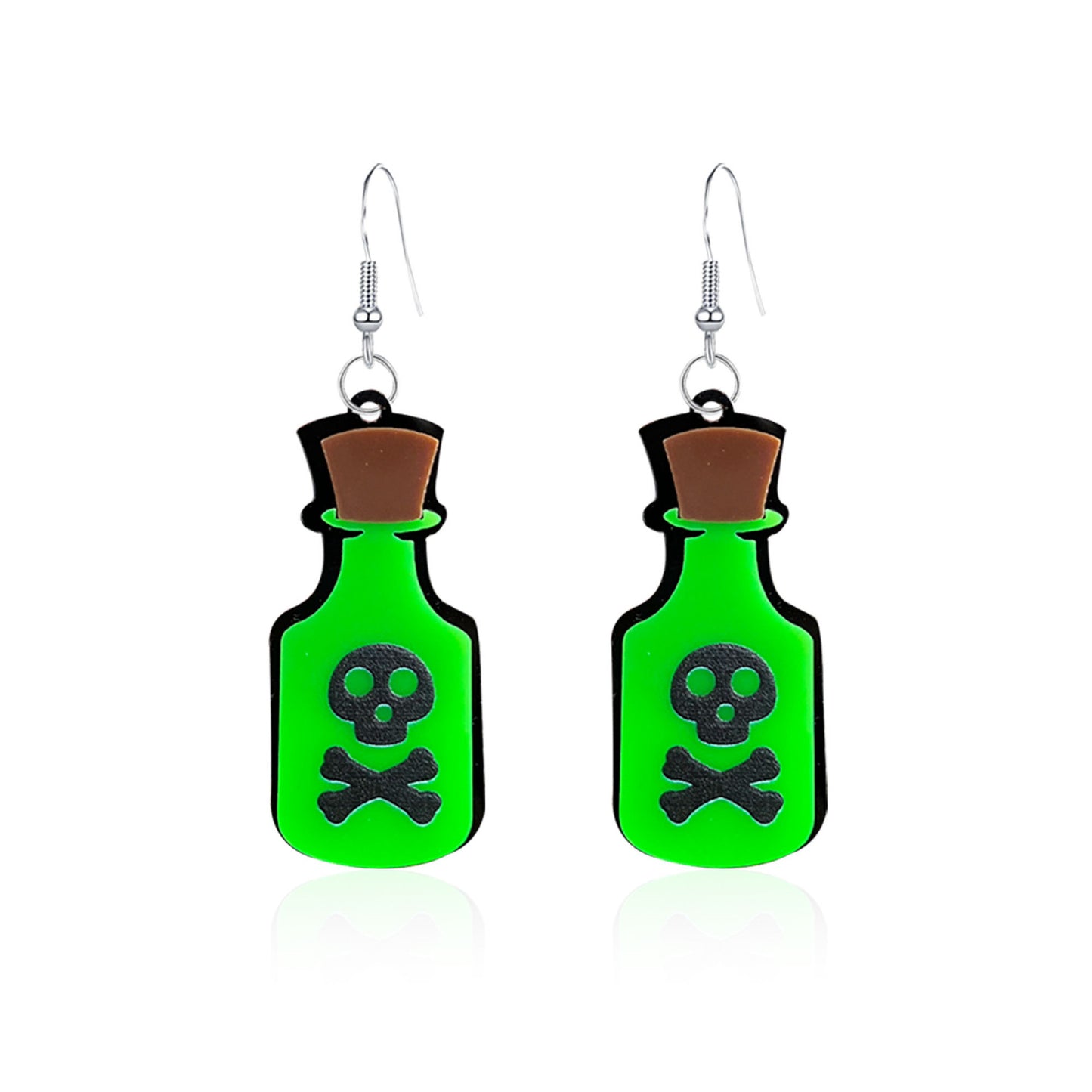 Pendientes acrílicos con forma de corazón sangrante para Halloween, divertidos y creativos.