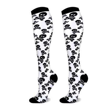 Unisex Halloween Skull Outdoor Sport Calf Socks