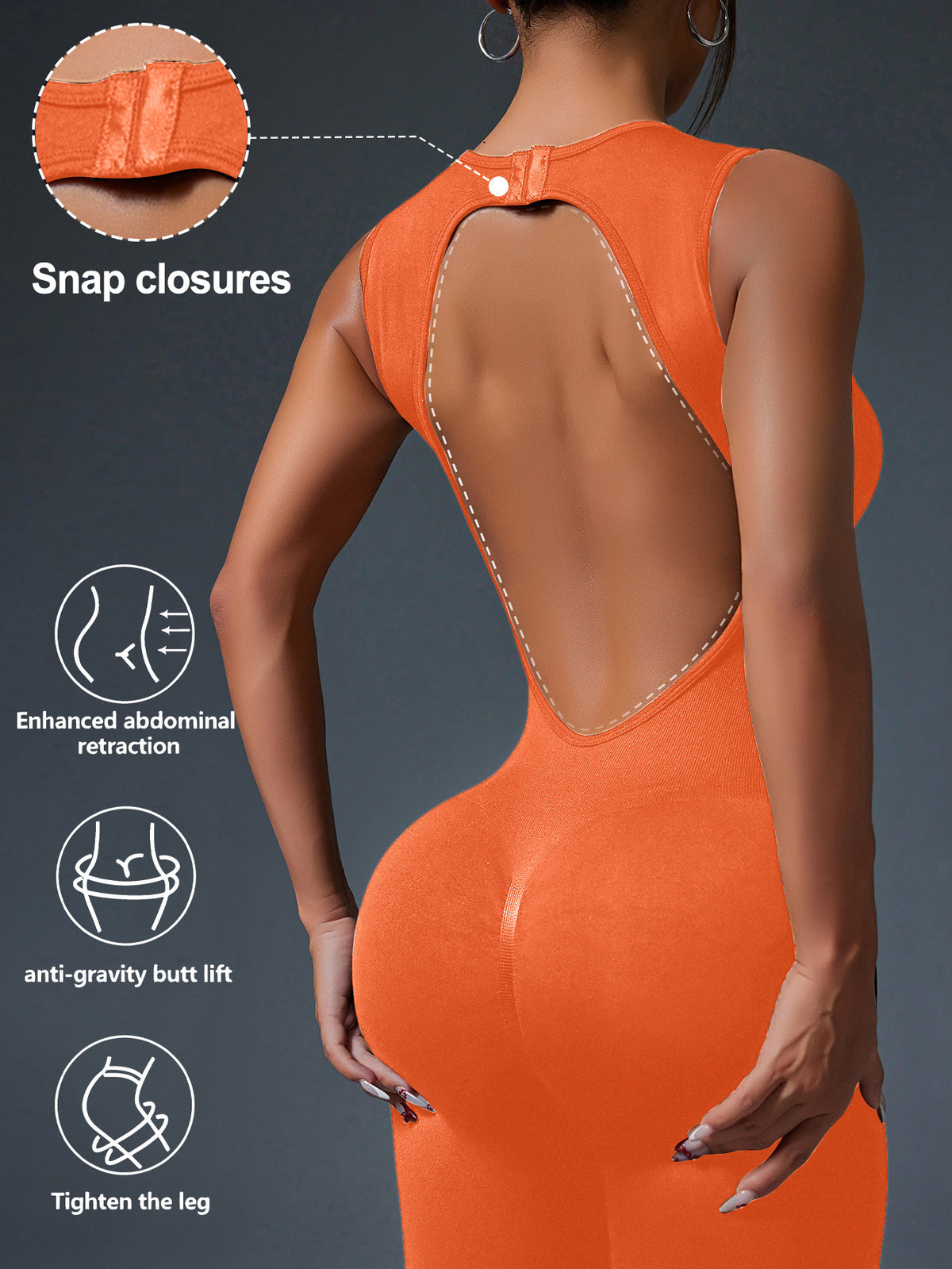 Women Fashion Solid Color Sleeveless Tight Yoga Jumpsuits