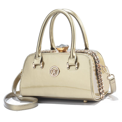 Bolso pequeño cuadrado de color sólido informal de moda para mujer