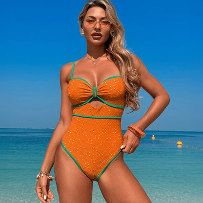 Maillot de bain une pièce sexy ajouré à la mode pour femmes