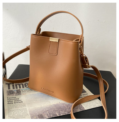 Fashion Solid Color Large Capacity Handbag