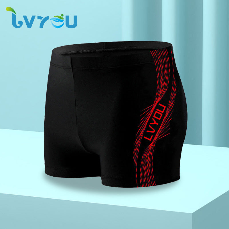 Maillots de bain de course à imprimé lettre pour hommes, couleurs assorties