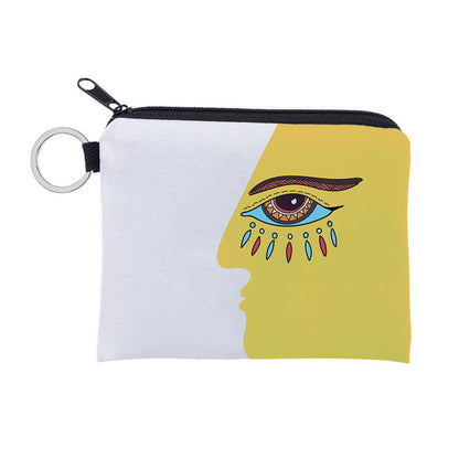 Women Fashion Evil Eye Print Mini Wallet