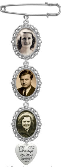 Pendentif pour cadre photo DIY, broche en alliage avec options de perles