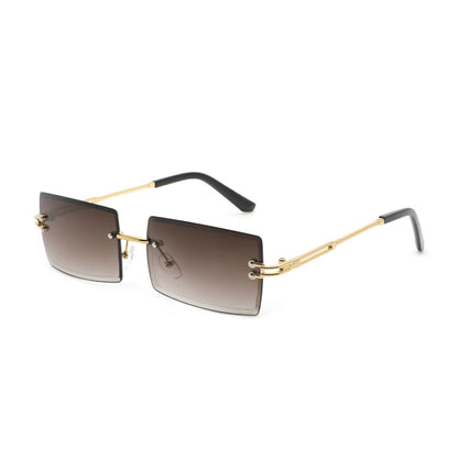 Lunettes de soleil tendance sans monture en métal
