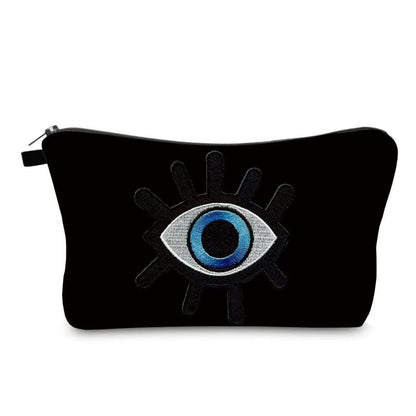 Bolsa de cosméticos sencilla y moderna con diseño de ojo malvado para mujer