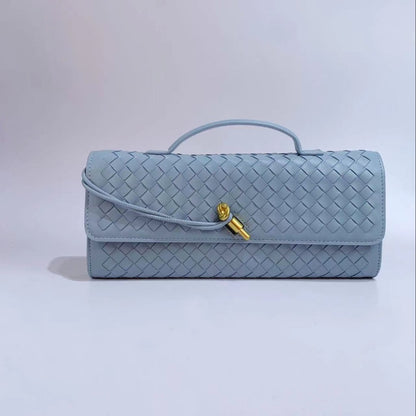 Bolso de mano tejido de color liso informal de moda para mujer