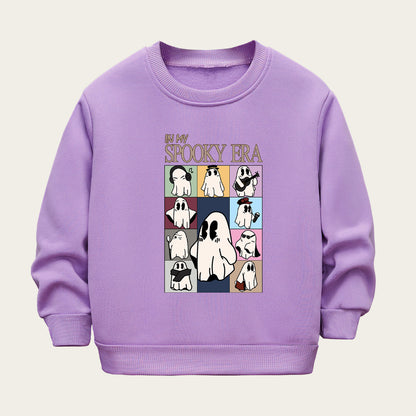 Kids Toddler Boys Girls Cartoon Print Fleece Sweater