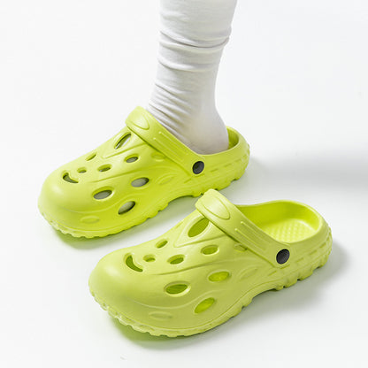 Pantuflas antideslizantes de color liso informales a la moda para mujer