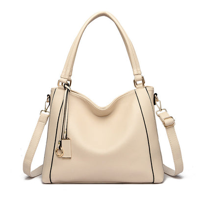 Bolso de mano de PU de color sólido simple a la moda para mujer