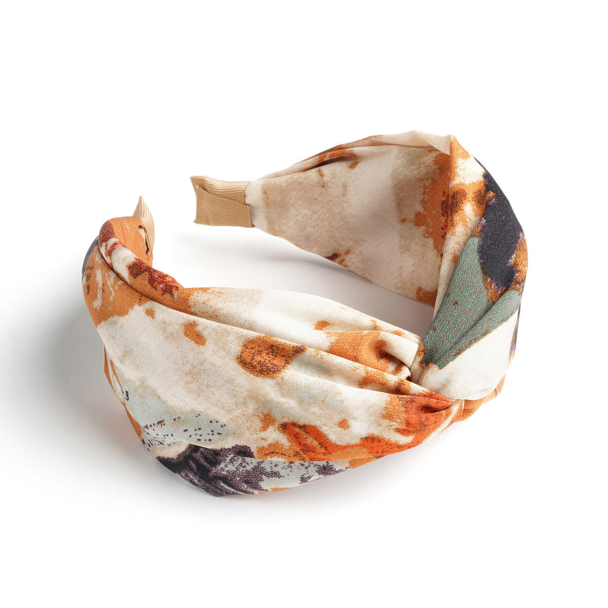 Banda ancha para el cabello con efecto tie-dye estilo bohemio para mujer con un estilo dulce