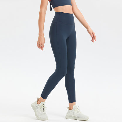 Leggings de sport taille haute de couleur unie pour femmes