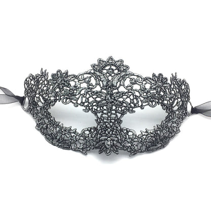 Máscara de media cara de encaje simple para mujer para baile de Halloween