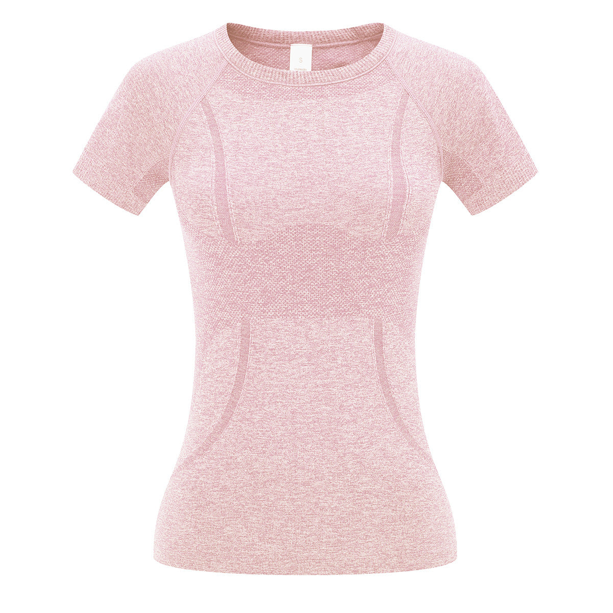 T-shirt de yoga à manches courtes et col rond pour femme, séchage rapide