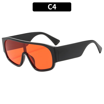 Fashion Outdoor Large Frame One-Body Lens Sunglasses