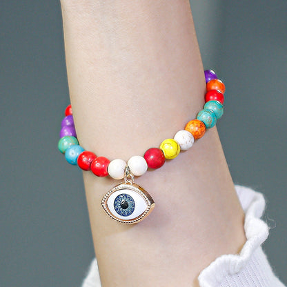 Pulsera Bohemia Multicolor Turquesa Ojo del Diablo para Mujer