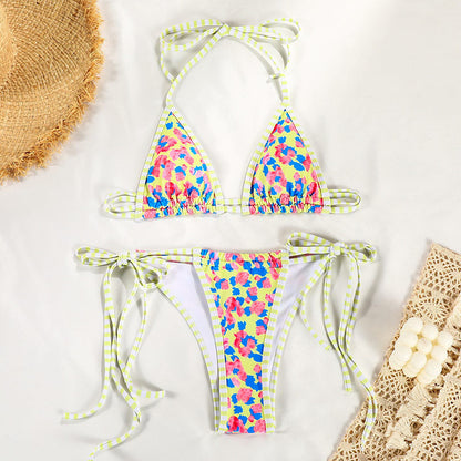 Women Sexy Print Strap Bikini