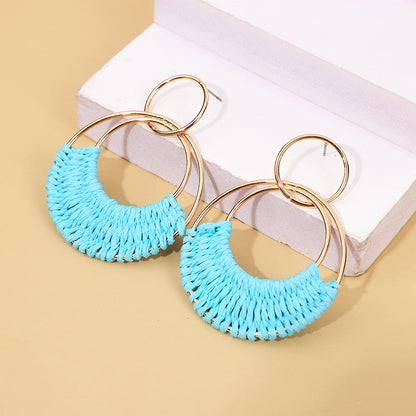Bohemian Holiday Creative Handmade Braided Earrings