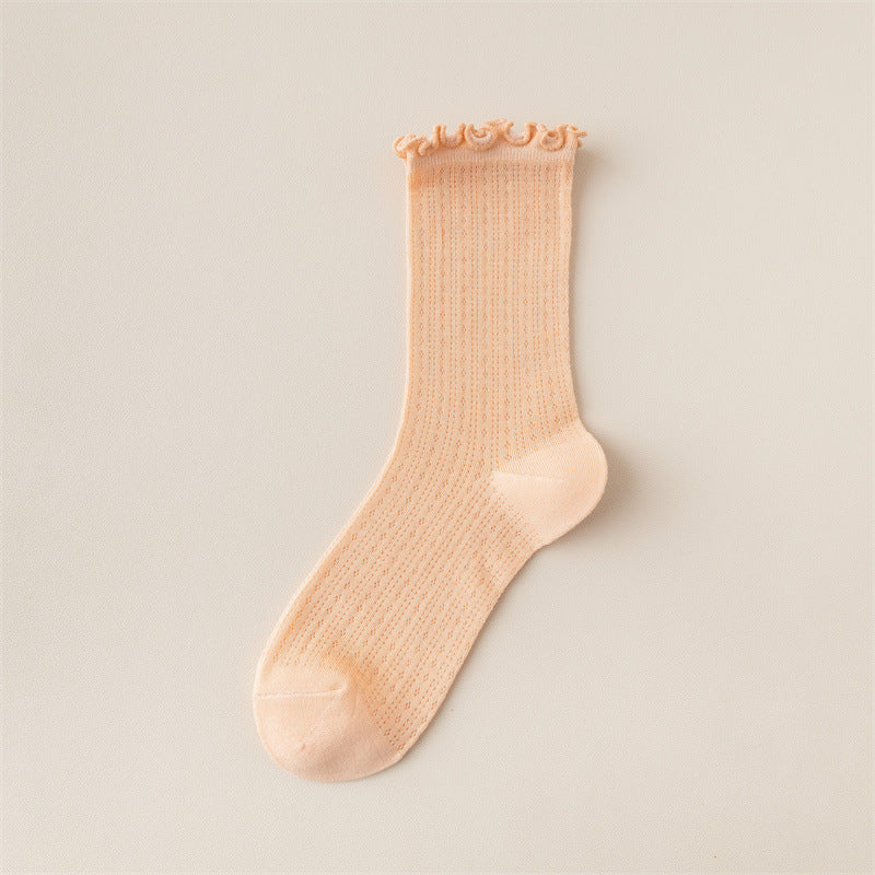 Calcetines de madera con orejas de color liso de moda