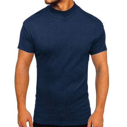 Men Casual Basic Solid Color Short Sleeve T-Shirt