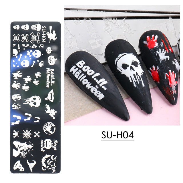 Halloween Series Pumpkin Skull Spider Web Nail Sticker