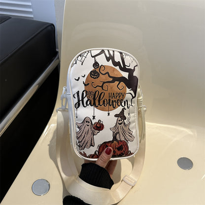 Bolso bandolera con grafiti de murciélago oscuro para mujer, de Halloween