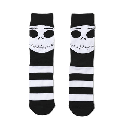 Calcetines unisex de moda con diseño de calaveras divertidas de Halloween