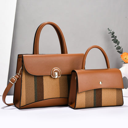 Women Color Blocking 2 In 1 Flap Bag