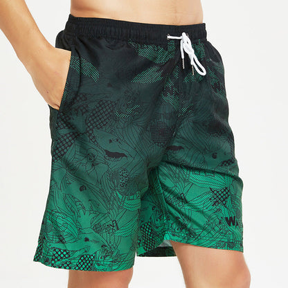 Bañador informal de secado rápido con estampado para hombre