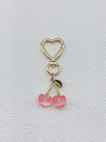 Personalized Creative Cherry Heart-Shaped Key Chain