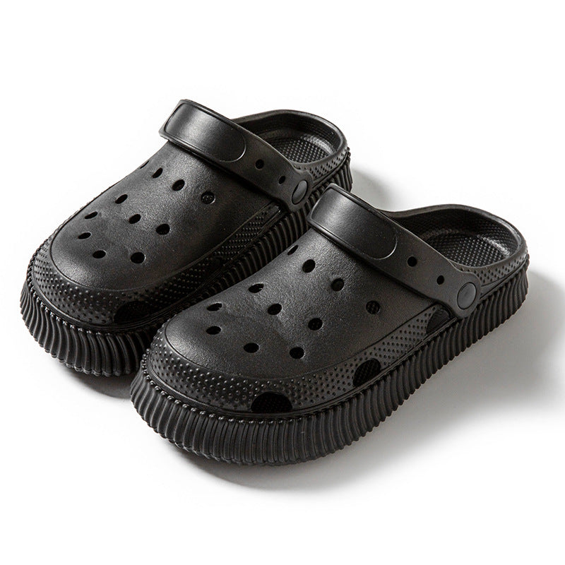 Pantuflas informales antideslizantes de suela gruesa a la moda para mujer