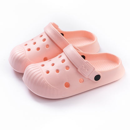 Pantuflas antideslizantes de color liso informales a la moda para mujer